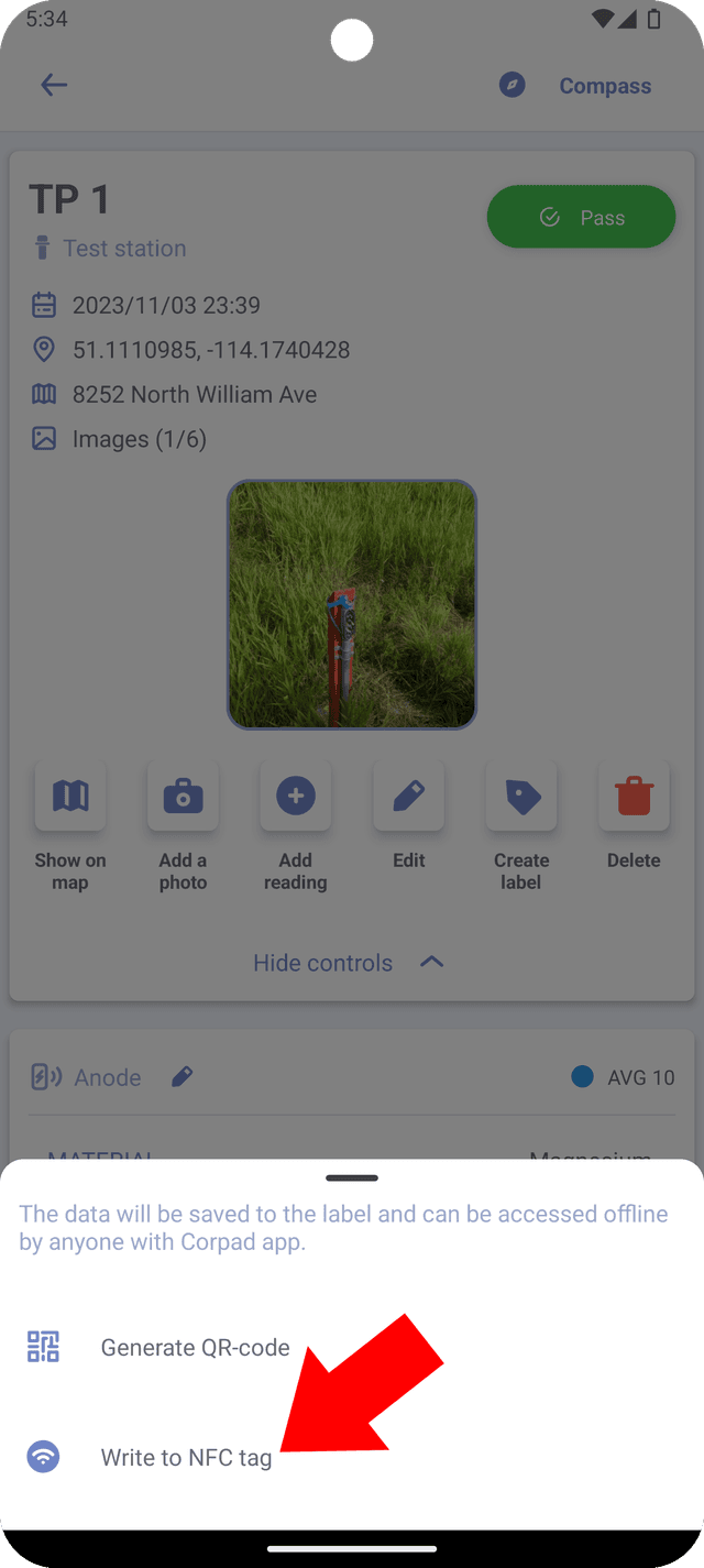 NFC tag view